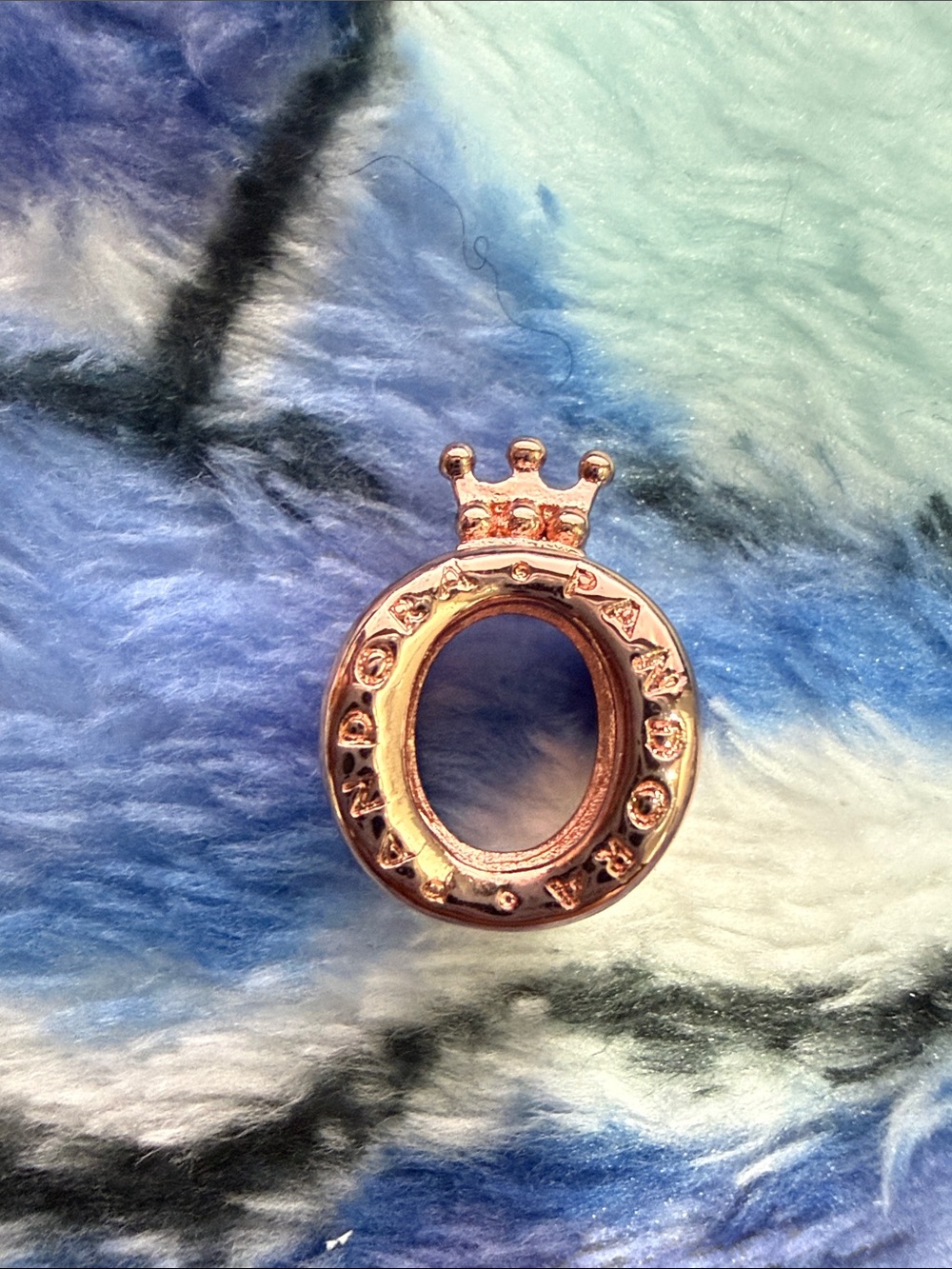Pandora Rose Gold Crown O Charm - Pink Rose Gold